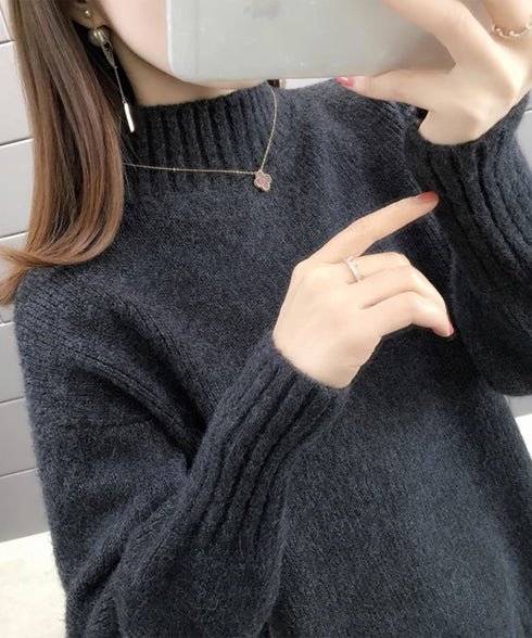 ハーフタートルネックセーター